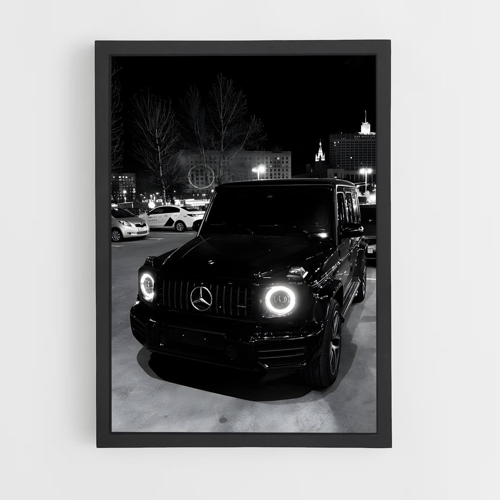 Poster SUV Noir Élégance – affiche Mercedes (vue 2)