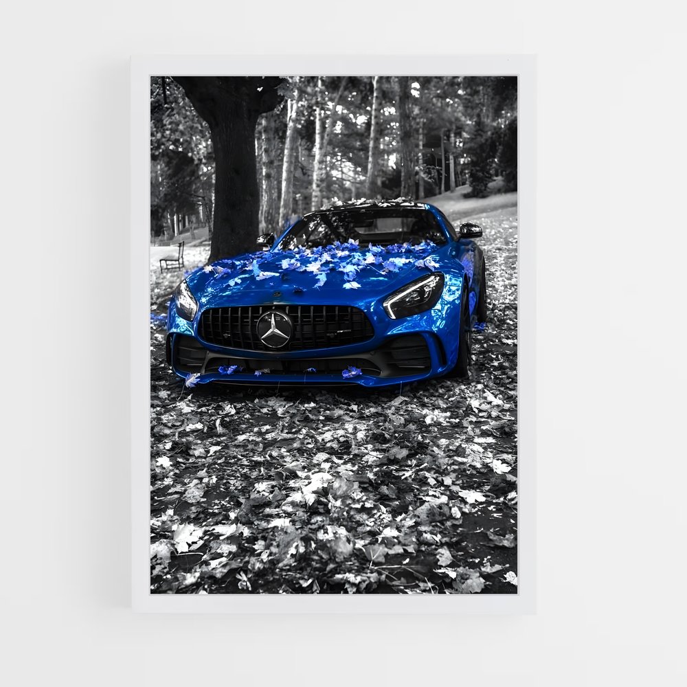 Poster Mercedes en Forêt (vue 3)
