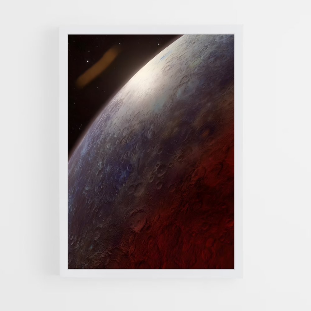 Poster Nebula Rouge – affiche Système solaire (vue 3)