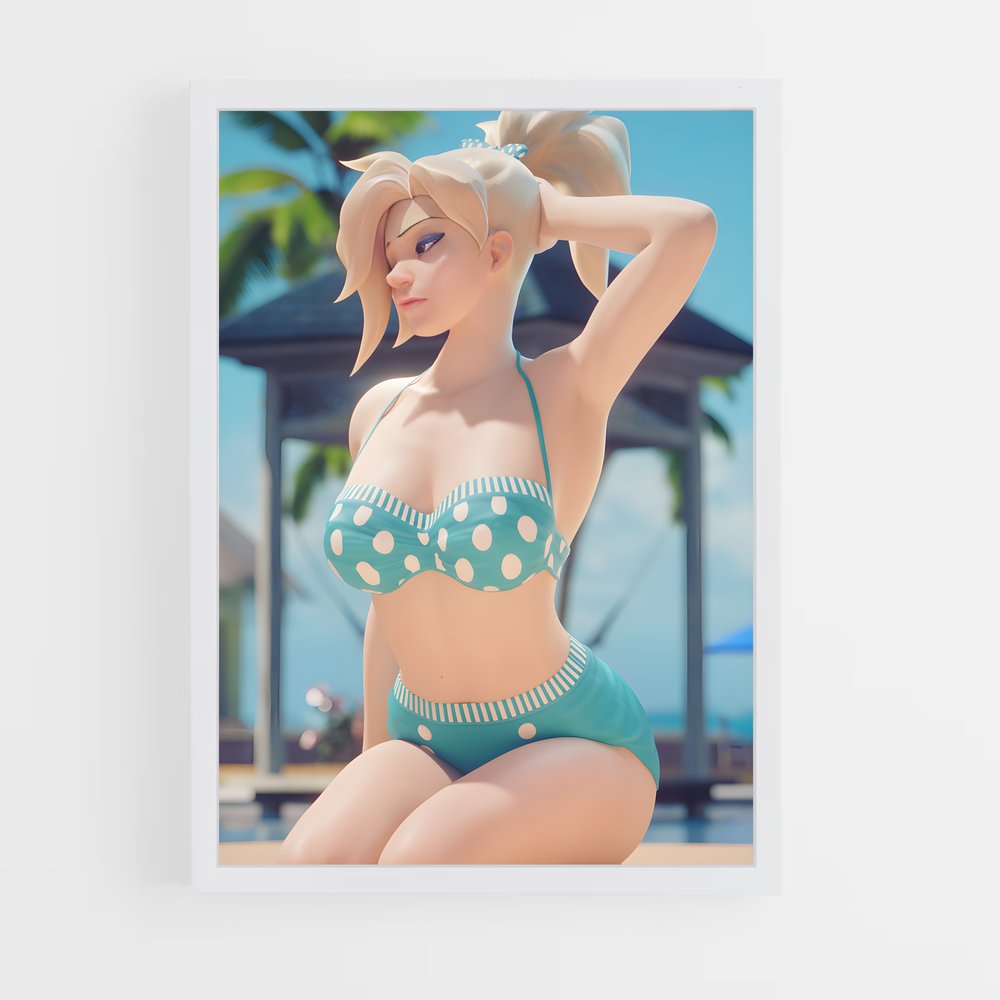 Poster Mercy Estivale – affiche Overwatch (vue 3)