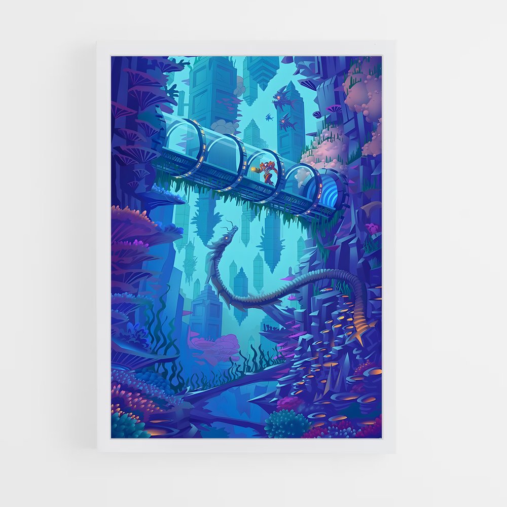 Poster Train des Étoiles – affiche Metroid (vue 3)