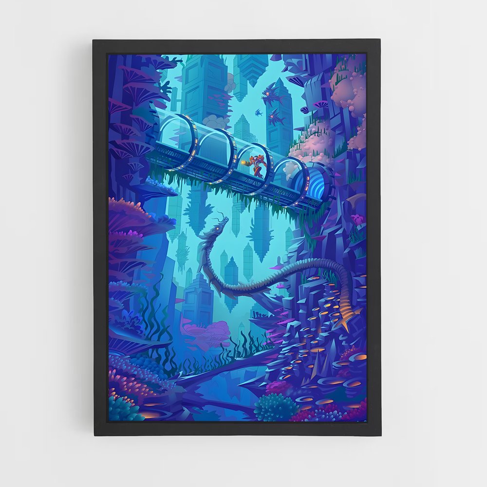 Poster Train des Étoiles – affiche Metroid (vue 2)