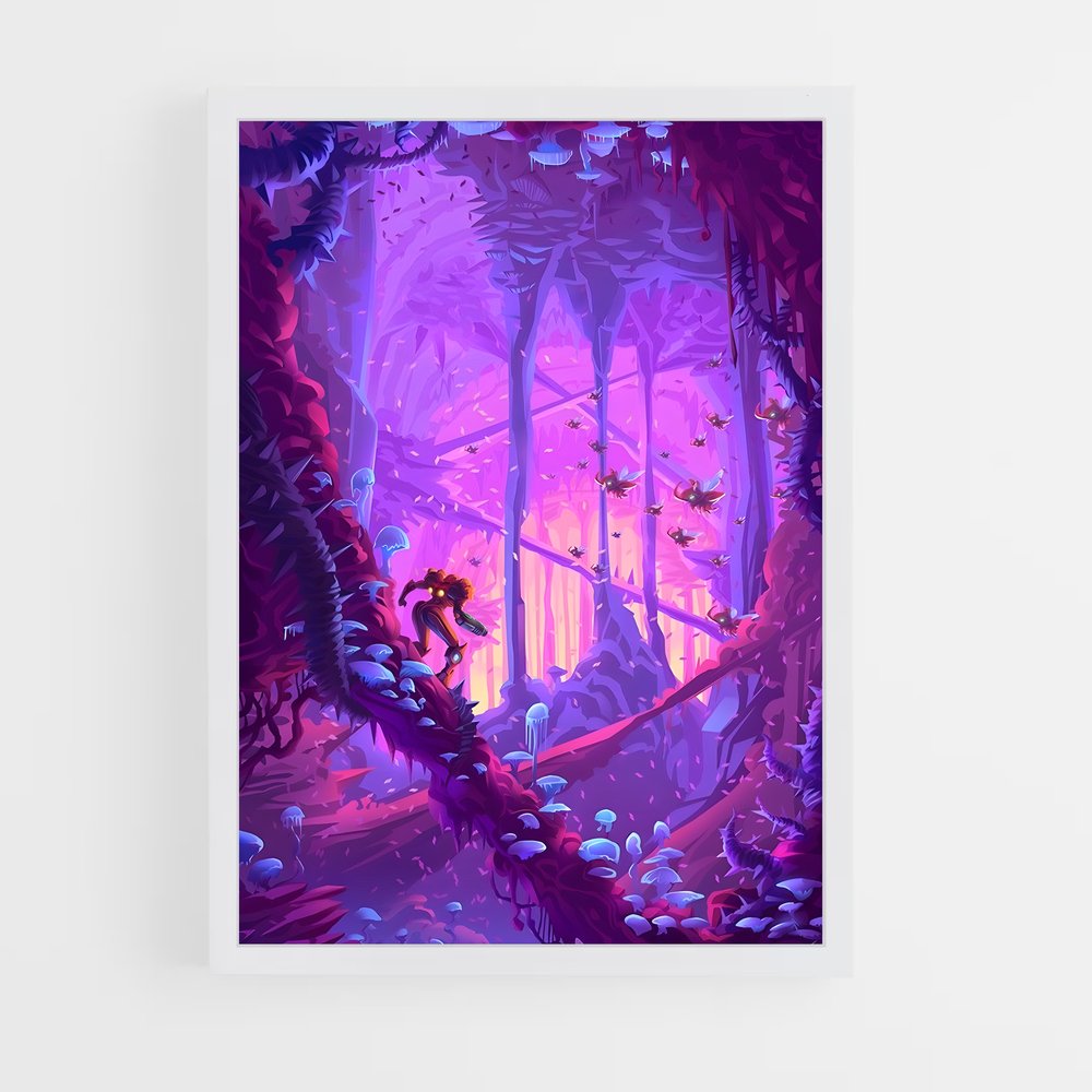Poster La Forêt Pourpre – affiche Metroid (vue 3)