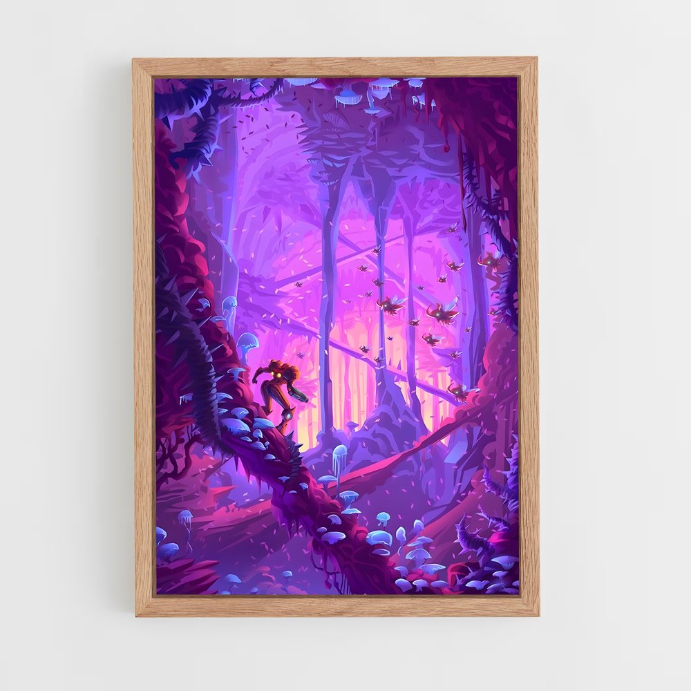 Poster La Forêt Pourpre – affiche Metroid (vue 4)