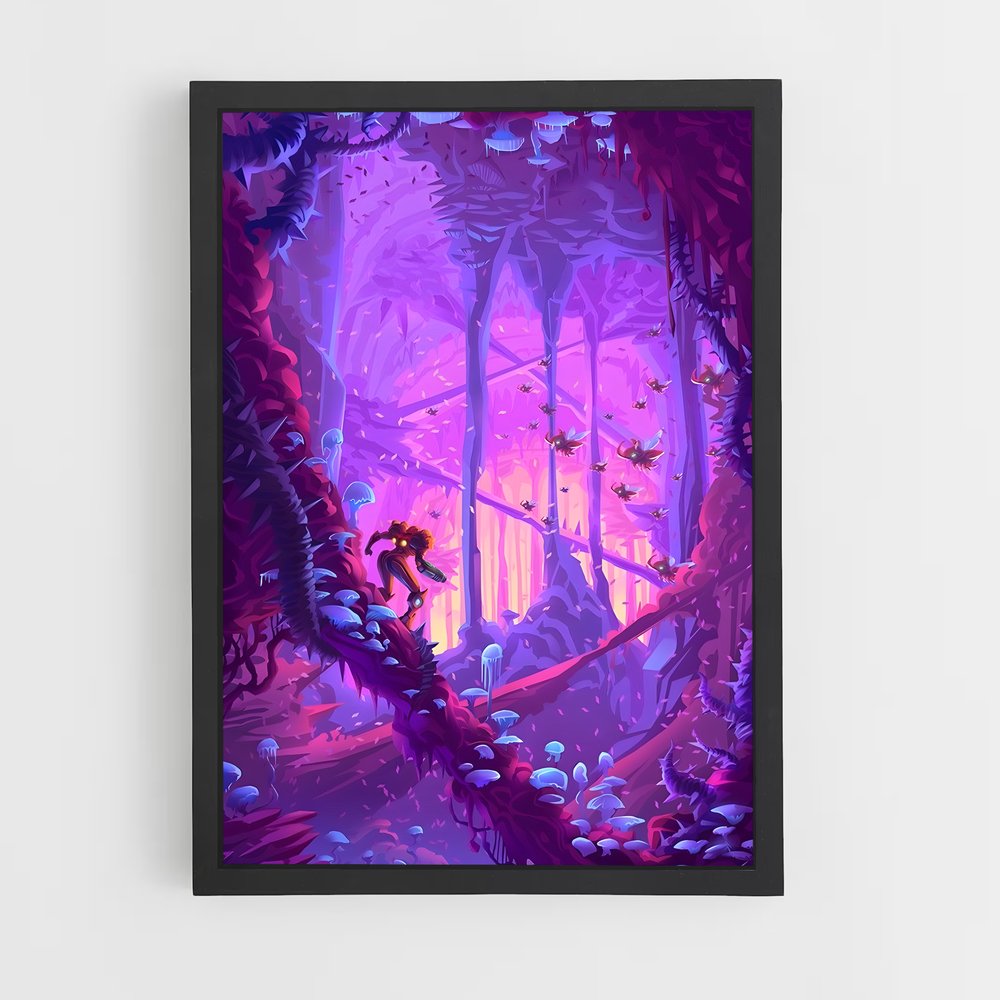 Poster La Forêt Pourpre – affiche Metroid (vue 2)