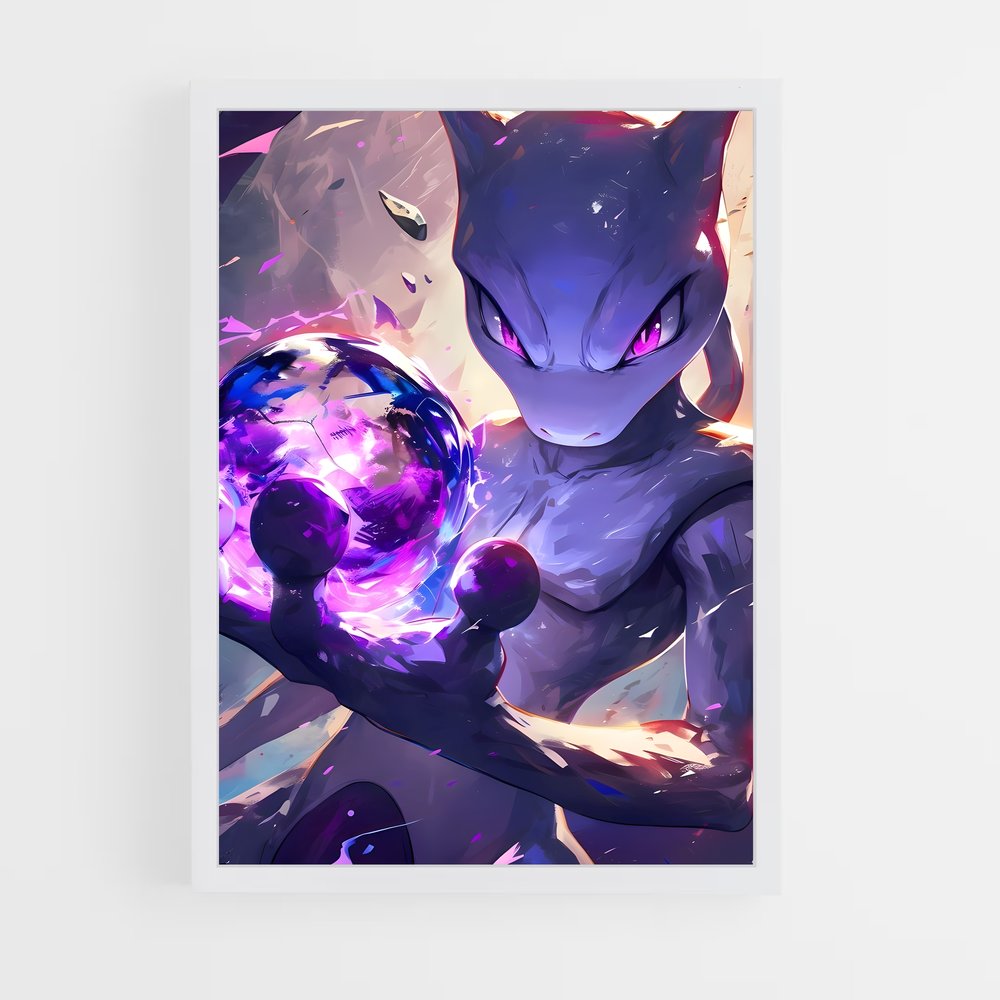 Poster Mewtwo Pokémon – affiche Pokemon (vue 3)