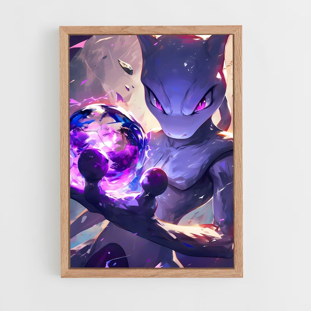 Poster Mewtwo Pokémon – affiche Pokemon (vue 4)