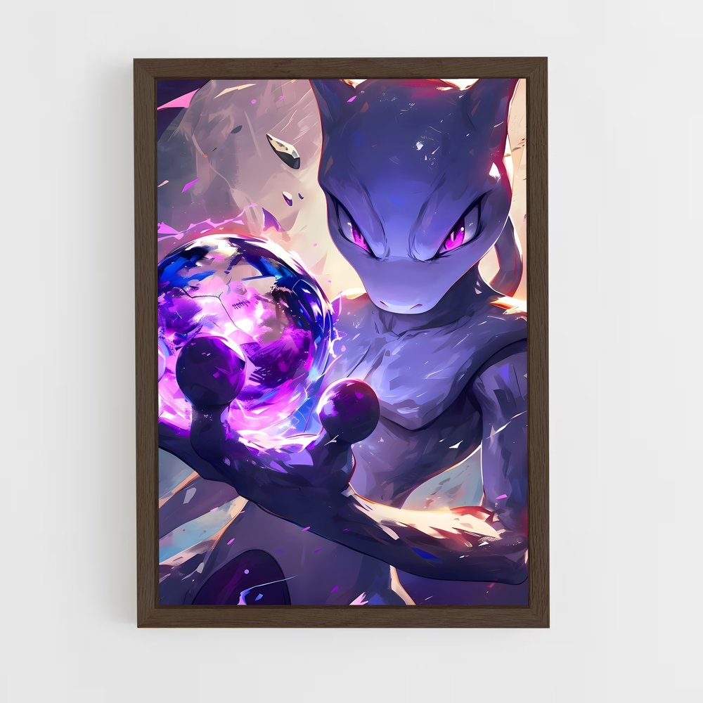 Poster Mewtwo Pokémon – affiche Pokemon (vue 5)