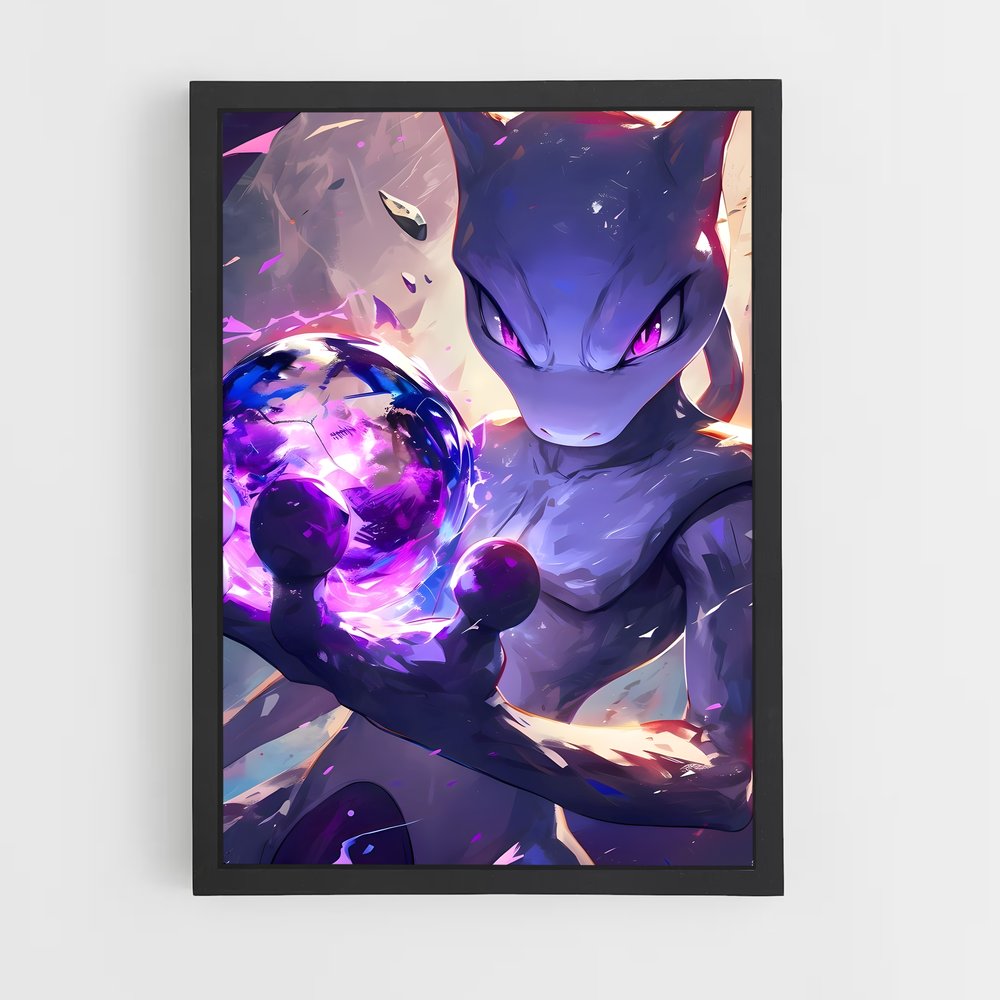 Poster Mewtwo Pokémon – affiche Pokemon (vue 2)