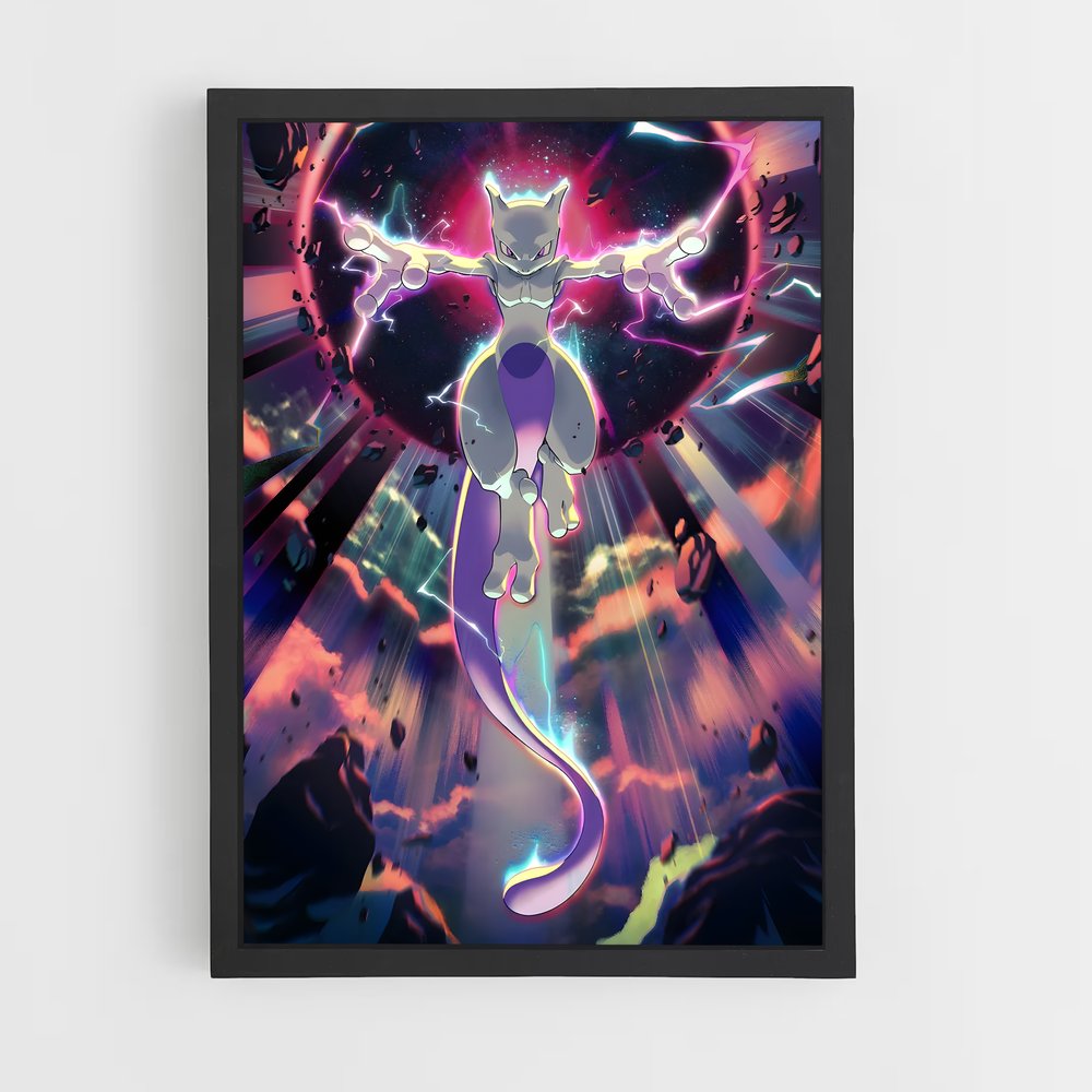 Poster Mewtwo Mystique – affiche Pokemon (vue 2)