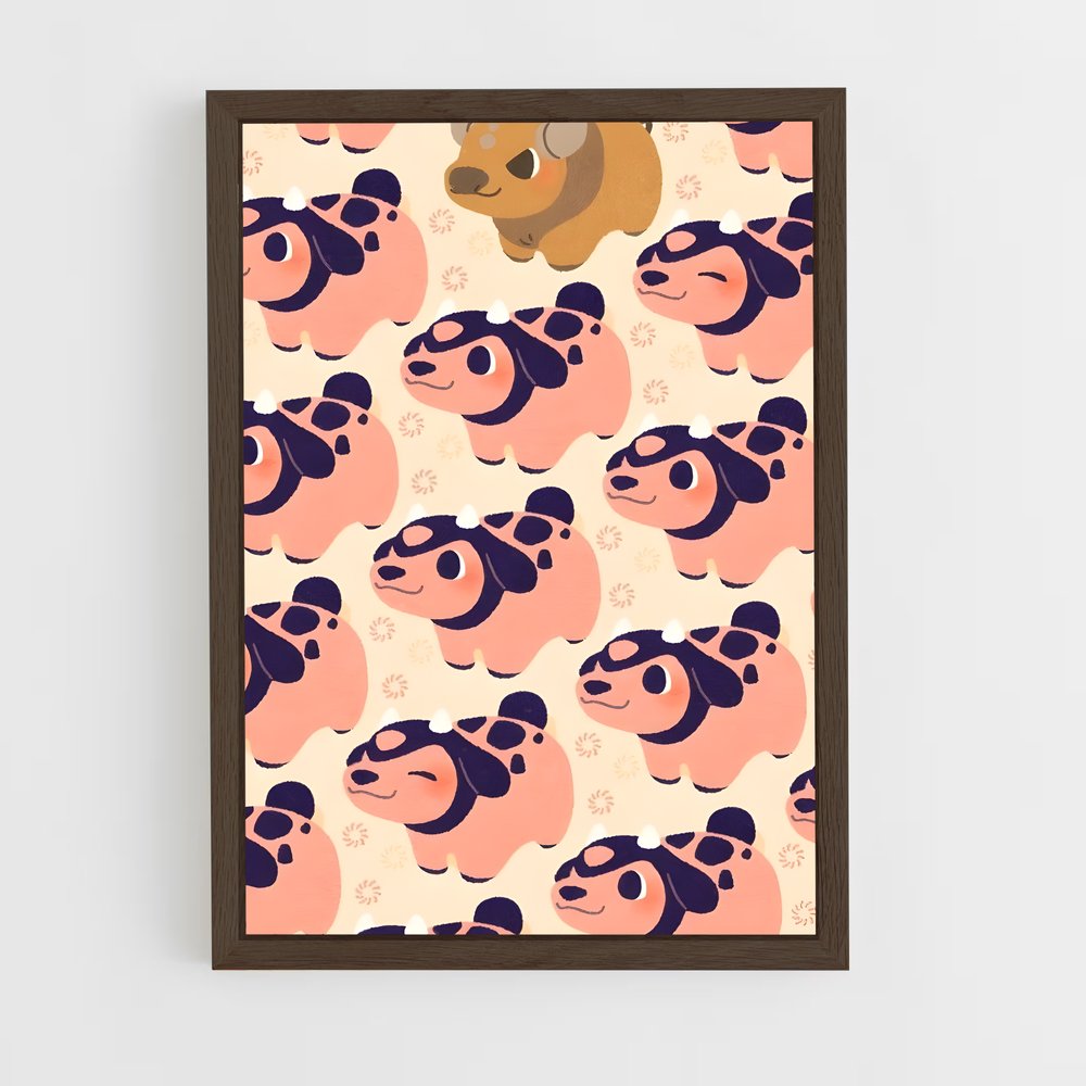 Poster Chien Miltank – affiche Pokemon (vue 5)