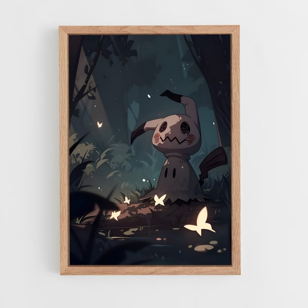 Poster Mimikyu en Forêt – affiche Pokemon (vue 4)