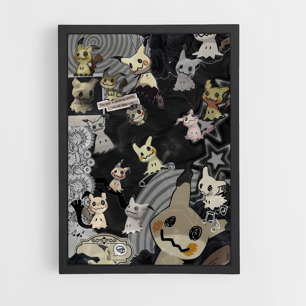 Poster Mimikyu et Les Ballons Enchantés – affiche Pokemon (vue 2)