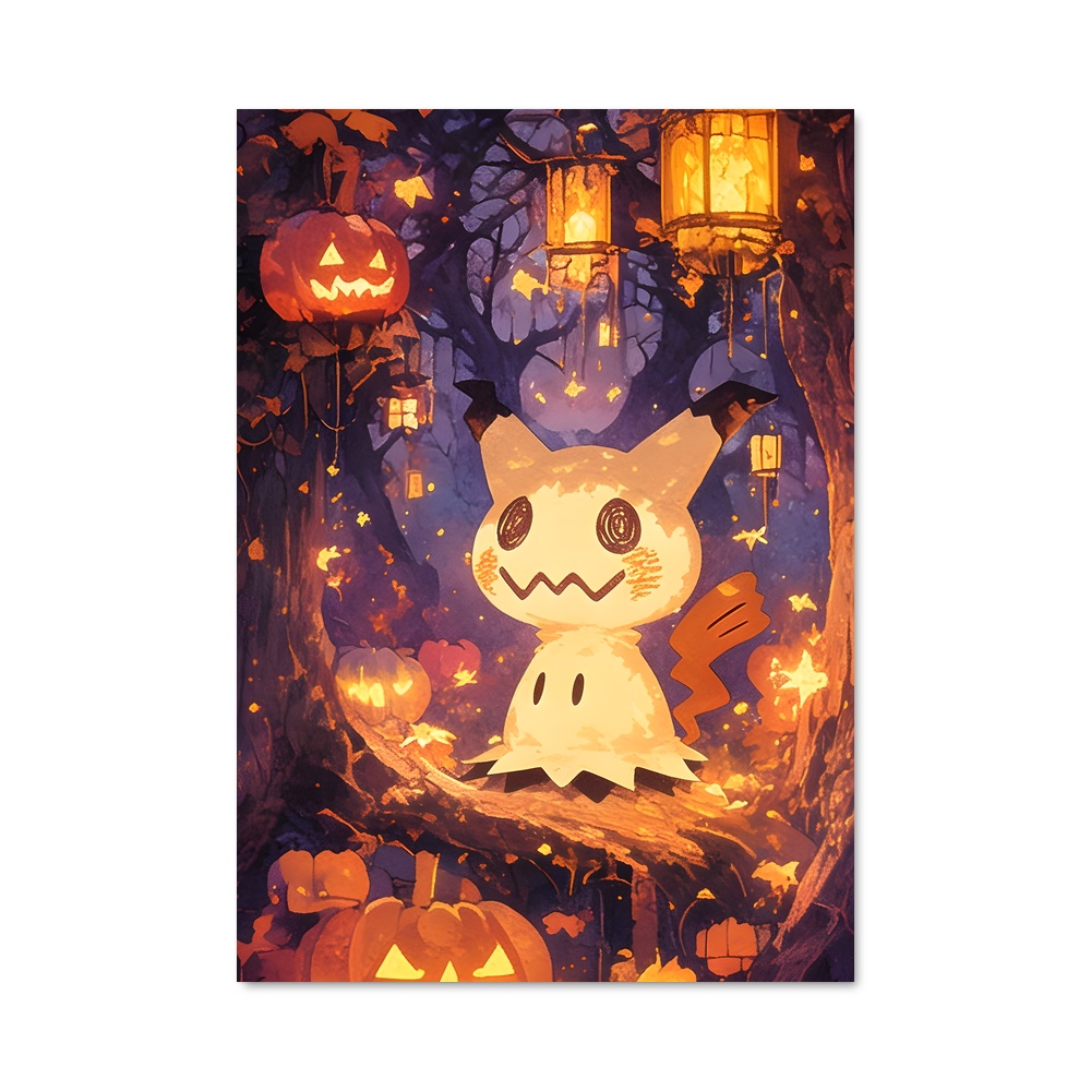 Poster Mimikyu au Pays des Citrouilles – affiche Pokemon