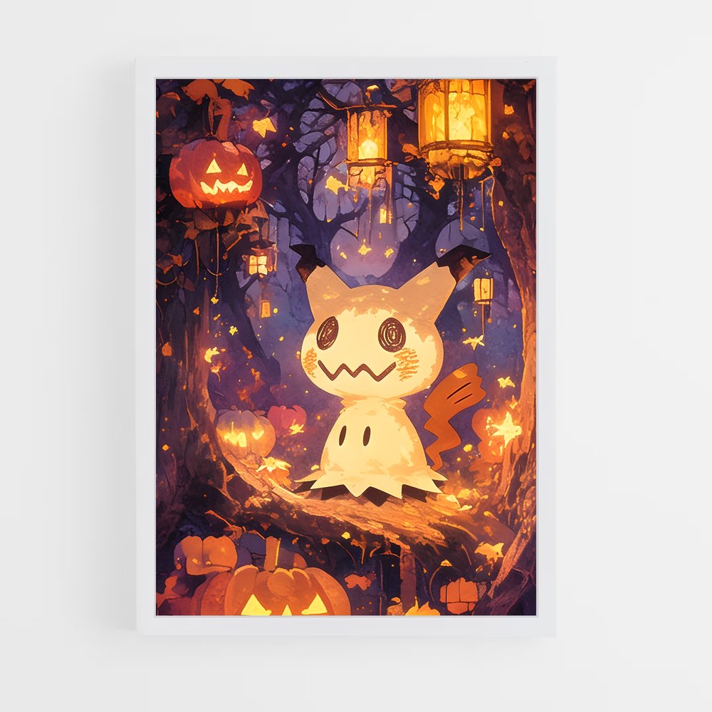 Poster Mimikyu au Pays des Citrouilles – affiche Pokemon (vue 3)