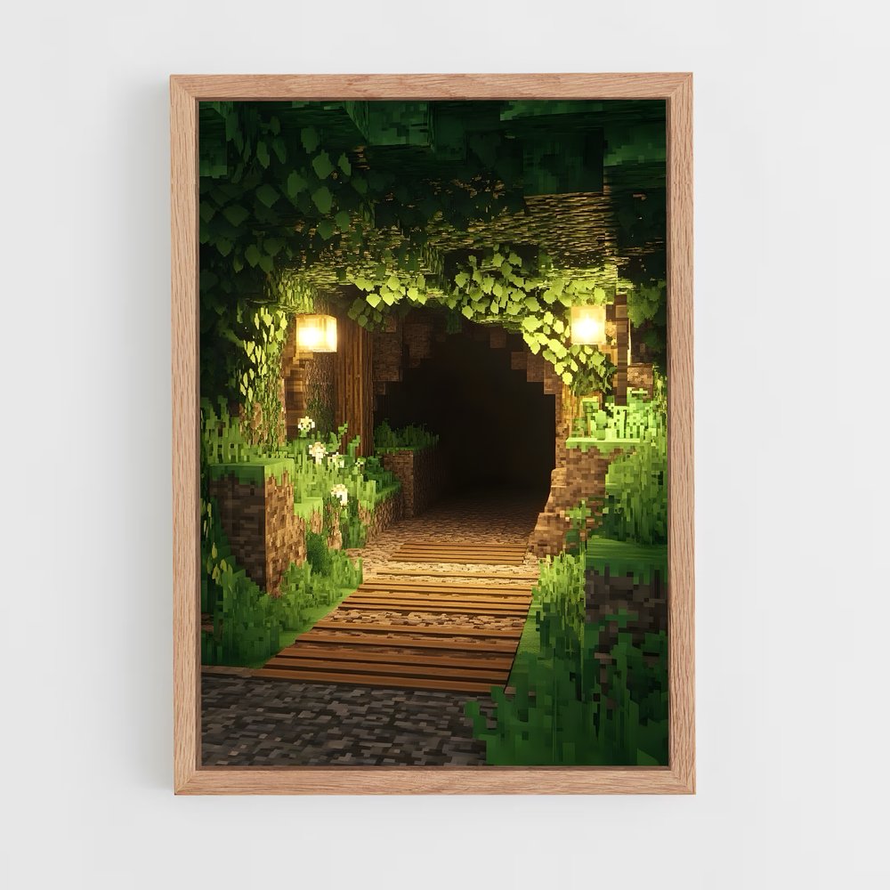 Poster Aventure Pixelisée – affiche Minecraft (vue 4)
