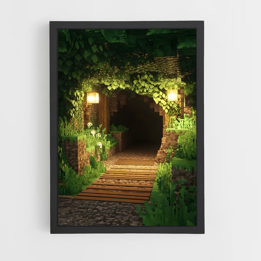 Poster Aventure Pixelisée – affiche Minecraft (vue 2)