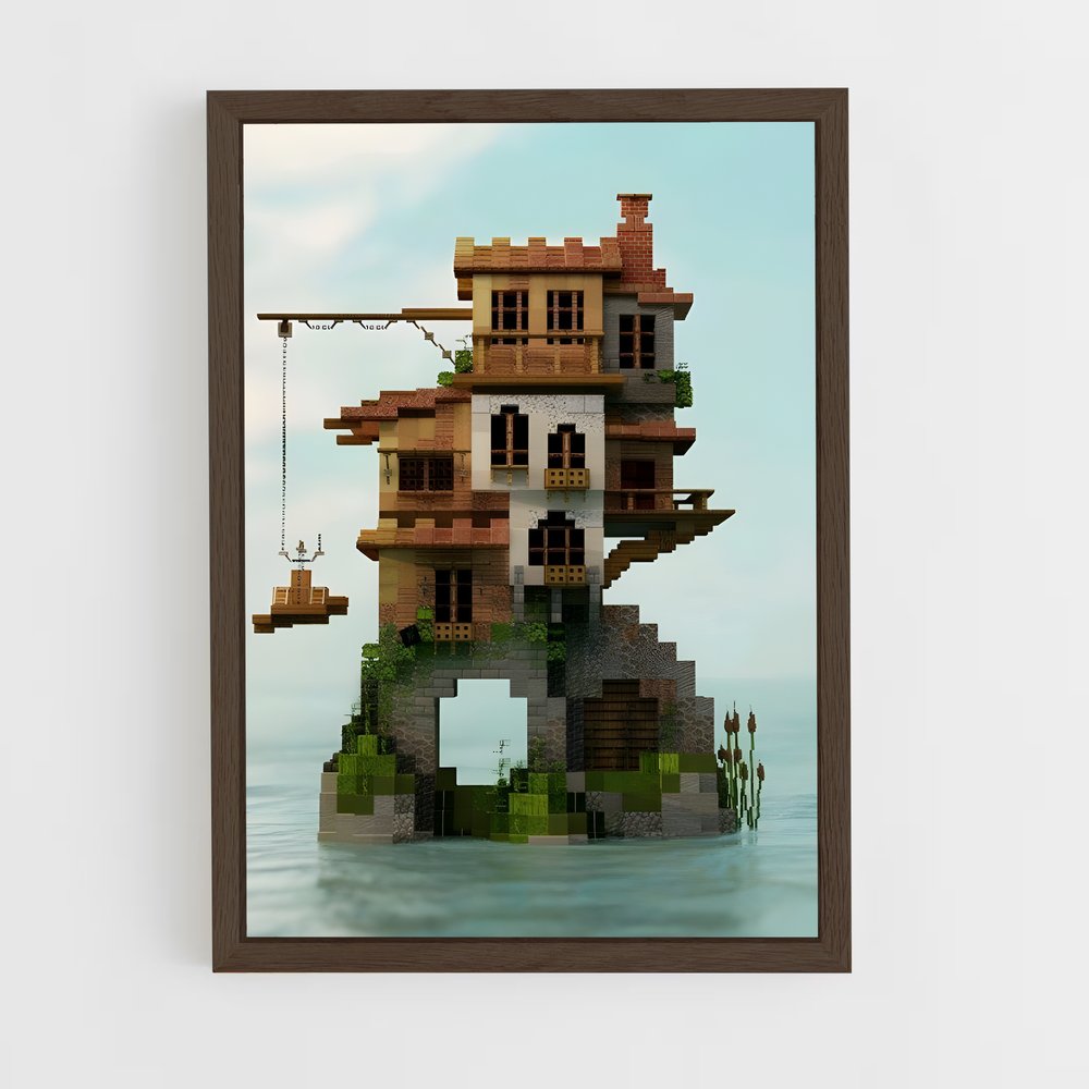 Poster L'Île Flottante – affiche Minecraft (vue 5)