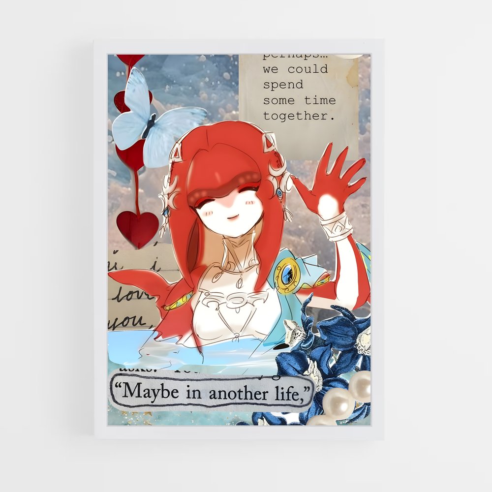 Poster Mipha dessin – affiche Zelda (vue 3)