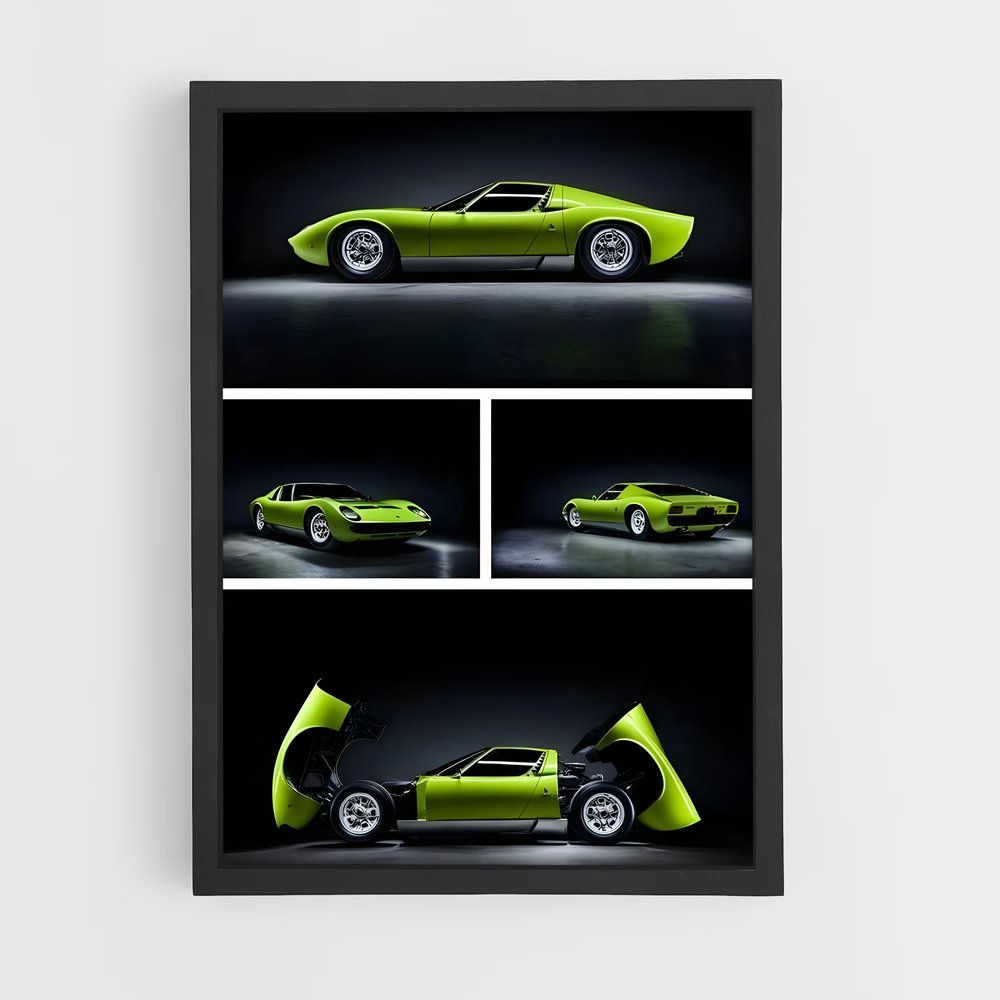 Poster Miura en Vitesse – affiche Lamborghini (vue 2)
