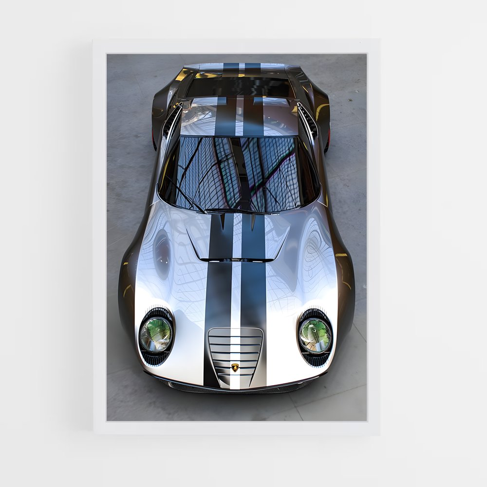 Poster Miura Stripes – affiche Lamborghini (vue 3)