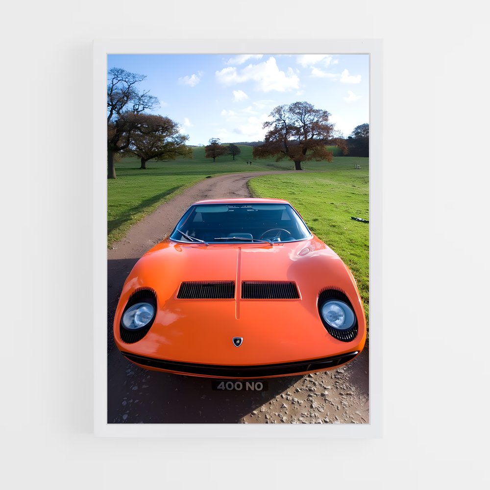 Poster Orange Inferno – affiche Lamborghini (vue 3)