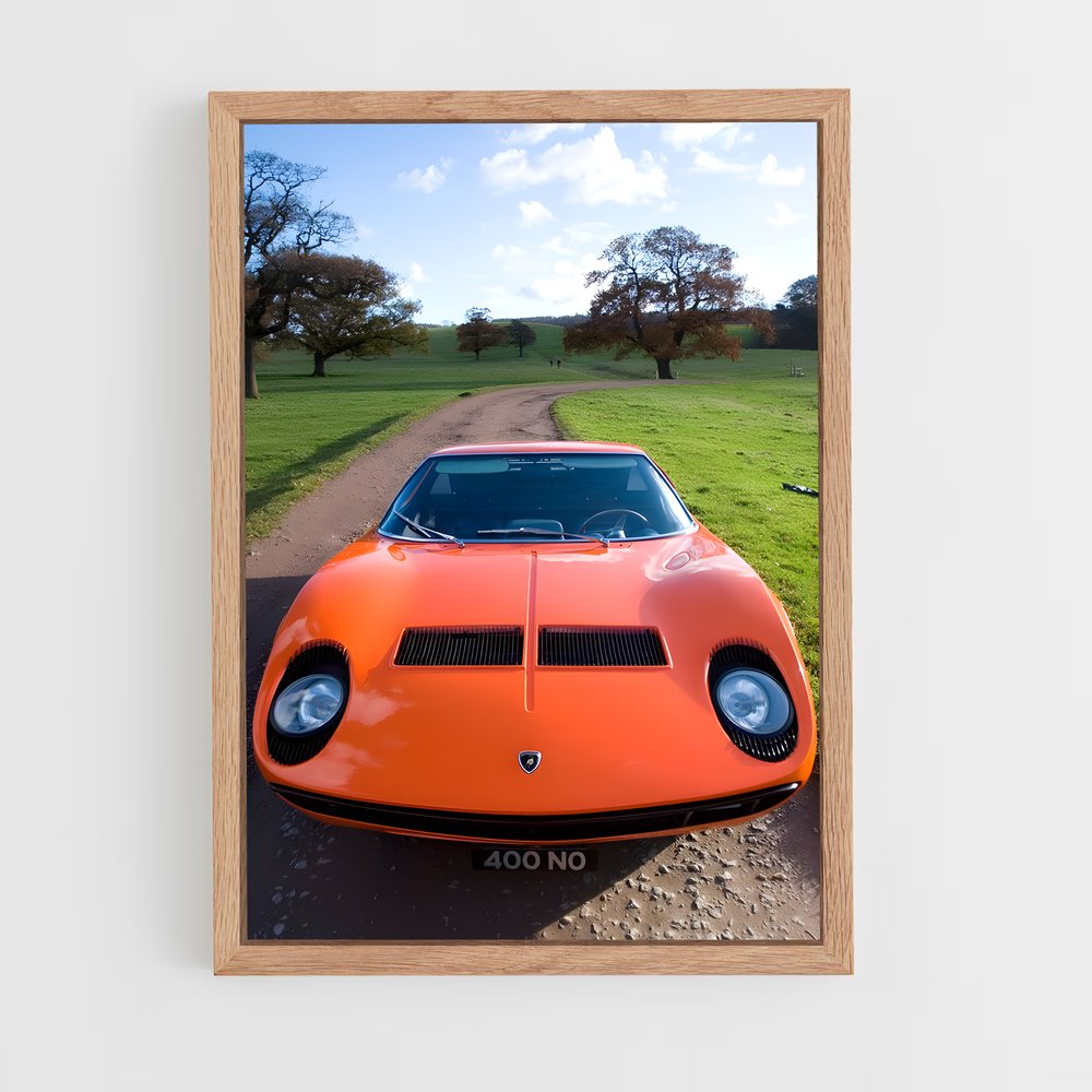Poster Orange Inferno – affiche Lamborghini (vue 4)