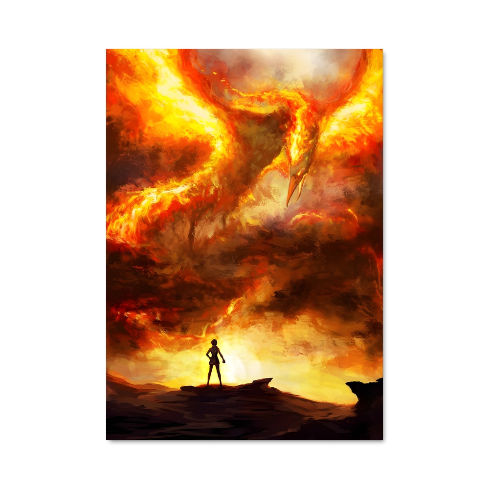 Poster L'Envol de Moltres – affiche Pokemon