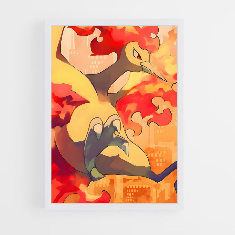 Poster L'Esprit de Moltres – affiche Pokemon (vue 3)