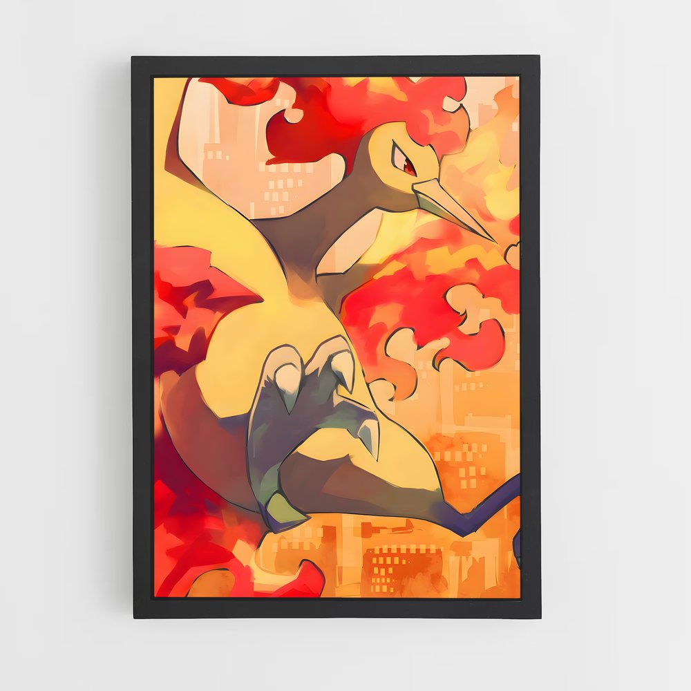 Poster L'Esprit de Moltres – affiche Pokemon (vue 2)