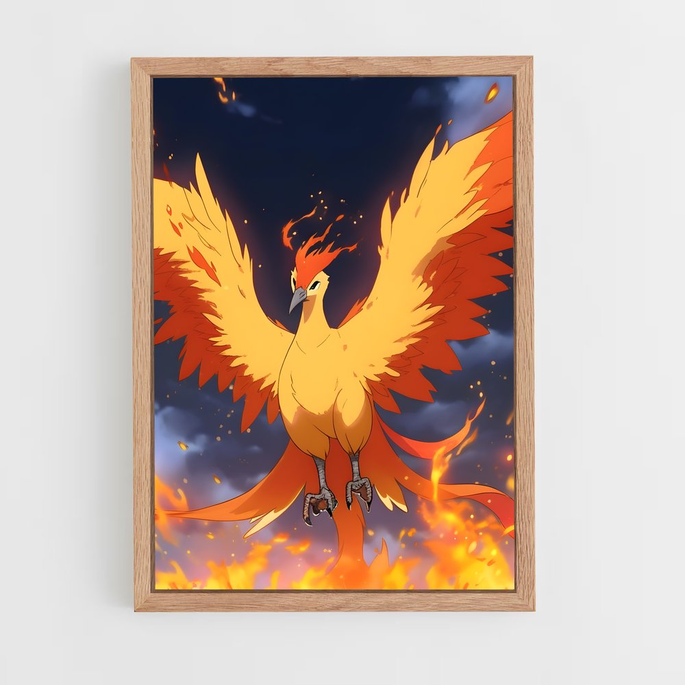 Poster Moltres cendres – affiche Pokemon (vue 4)