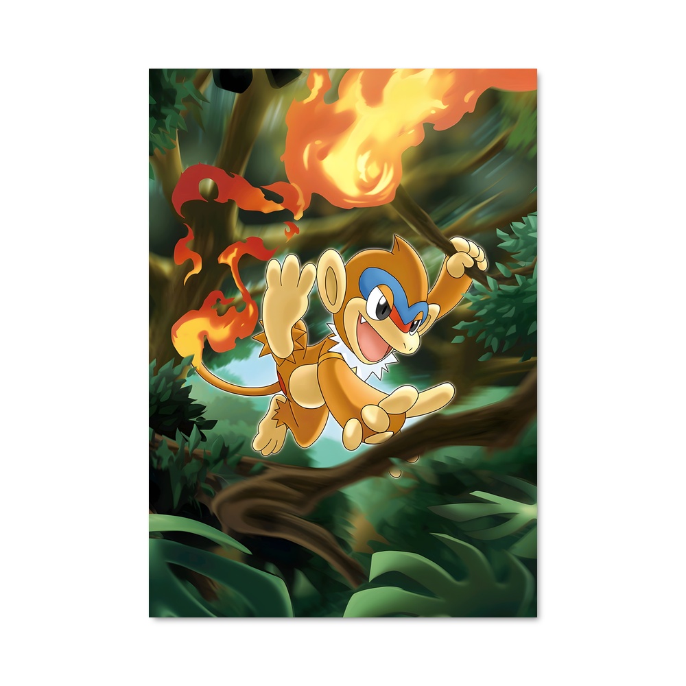 Poster Monferno en Vol – affiche Pokemon
