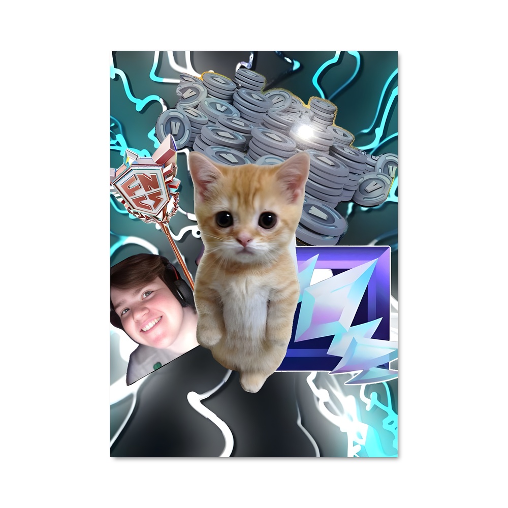 Poster Chat Mystère – affiche Esports