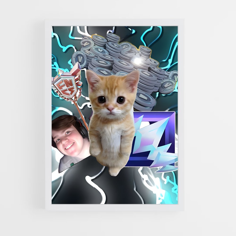 Poster Chat Mystère – affiche Esports (vue 3)
