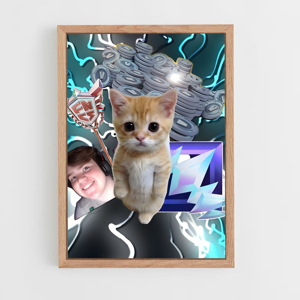 Poster Chat Mystère – affiche Esports (vue 4)