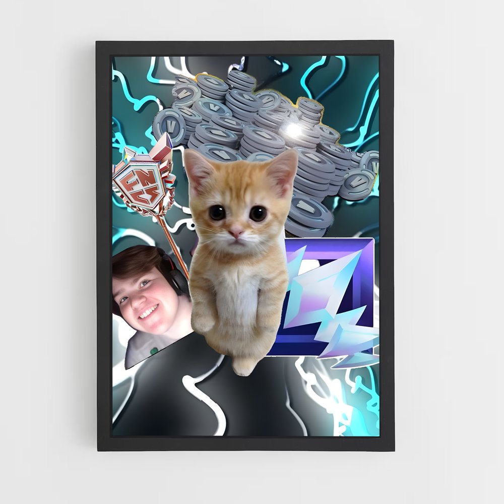 Poster Chat Mystère – affiche Esports (vue 2)