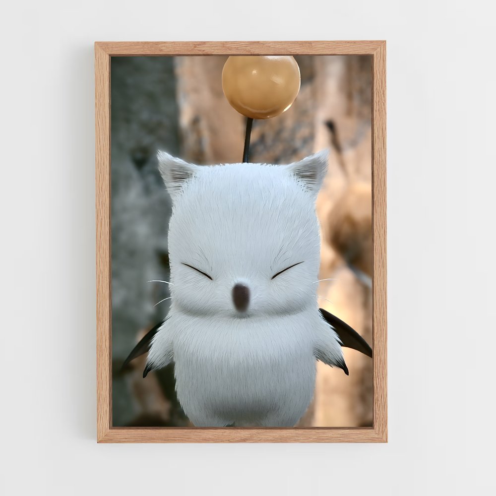 Poster Chaton Éclairé – affiche Final Fantasy (vue 4)
