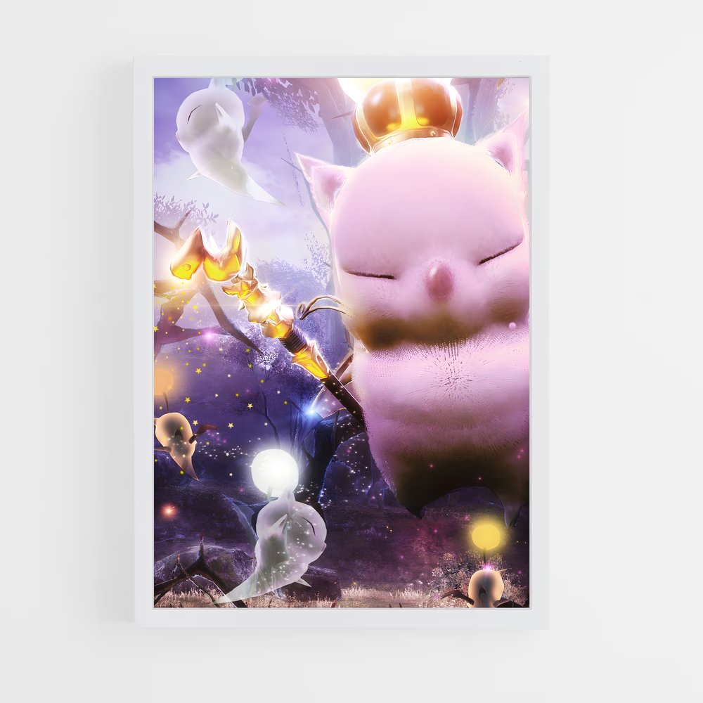 Poster Moogle en Folie – affiche Final Fantasy (vue 3)