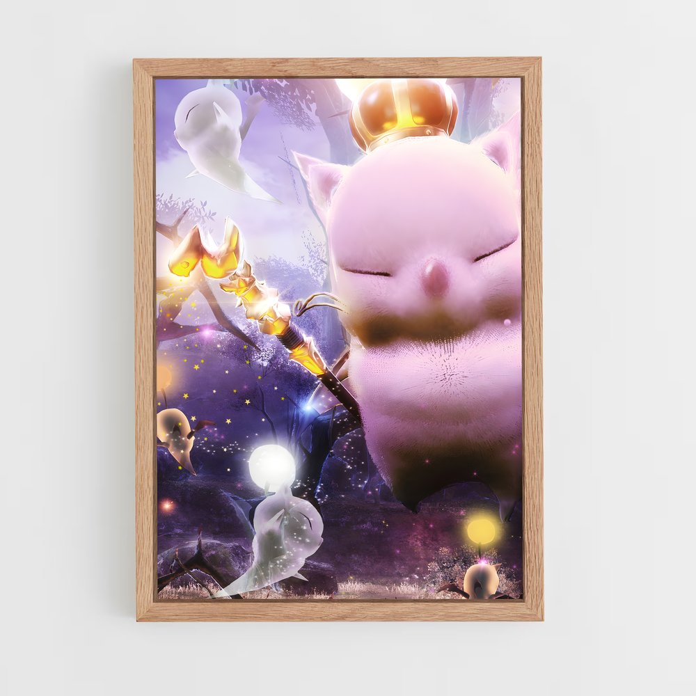 Poster Moogle en Folie – affiche Final Fantasy (vue 4)