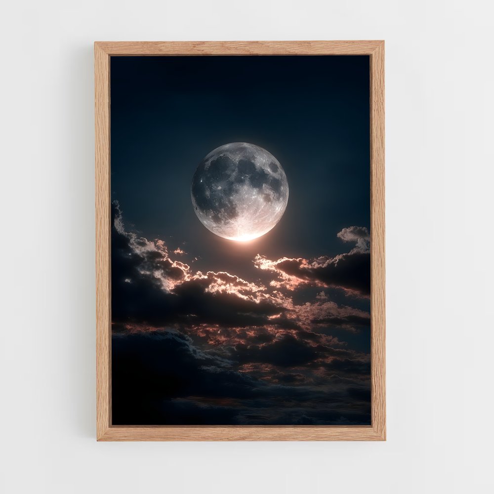 Poster Lune Éclatante – affiche Système solaire (vue 4)