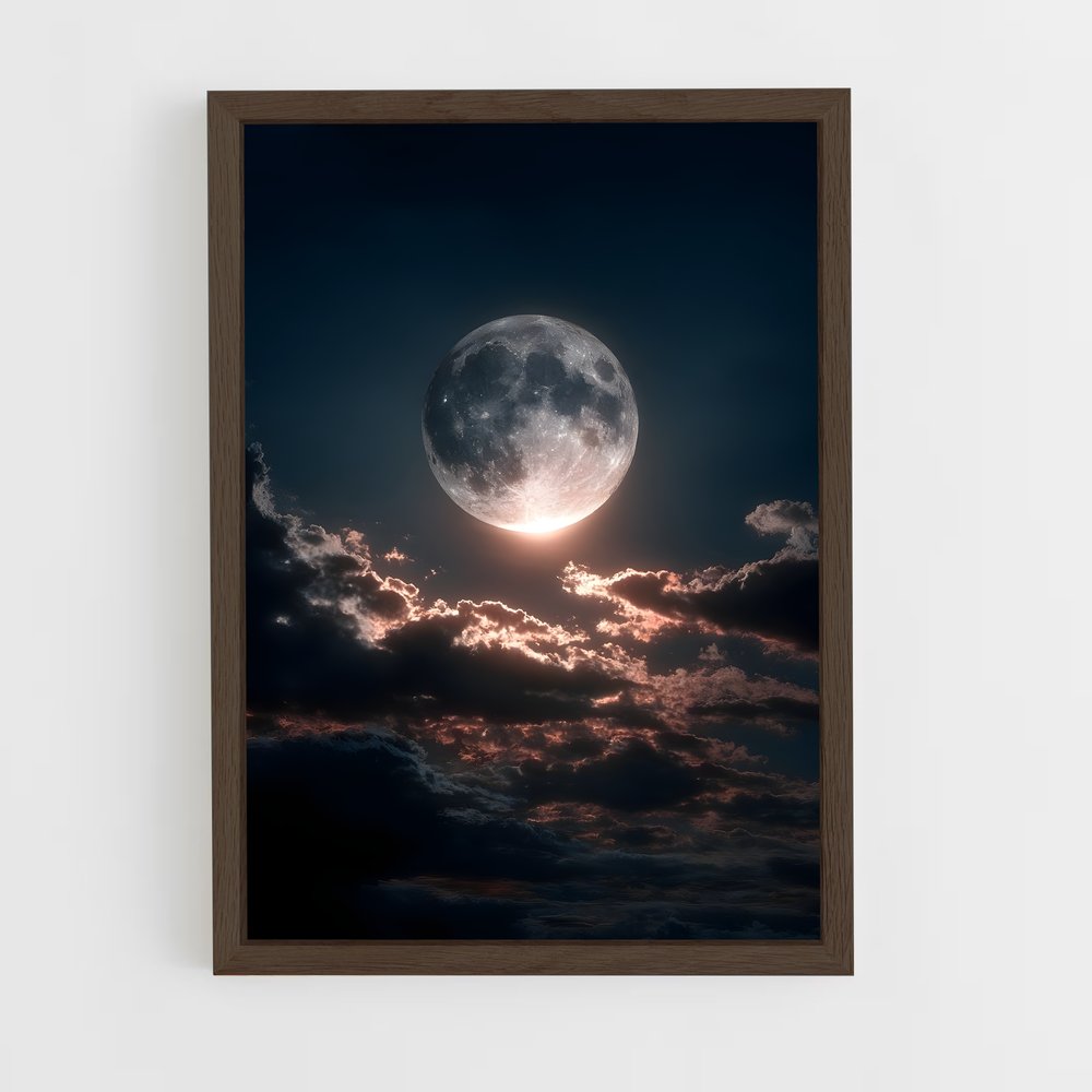 Poster Lune Éclatante – affiche Système solaire (vue 5)