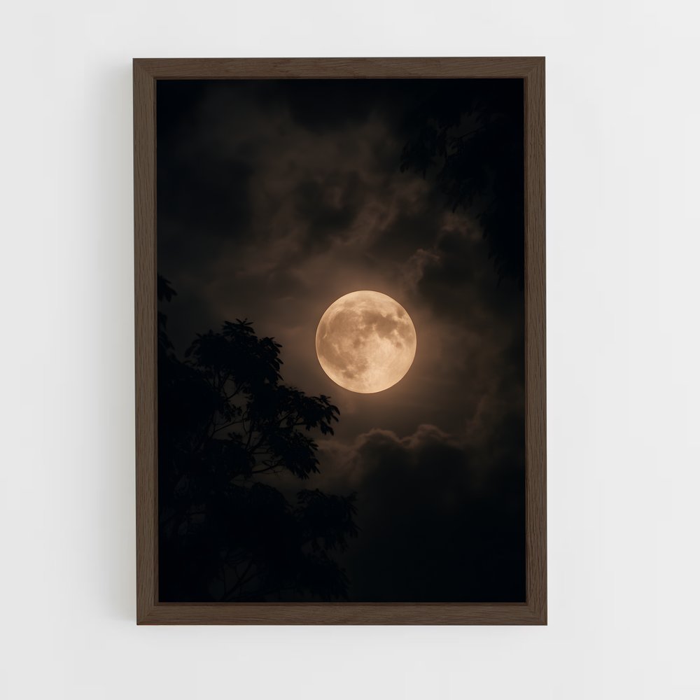 Poster Lune Éclairée – affiche Système solaire (vue 5)