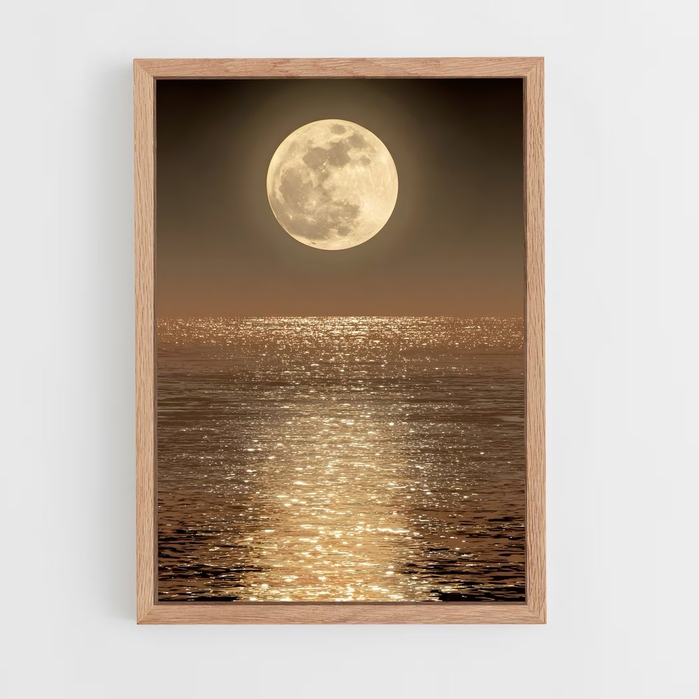 Poster Lune Miroitante – affiche Système solaire (vue 4)