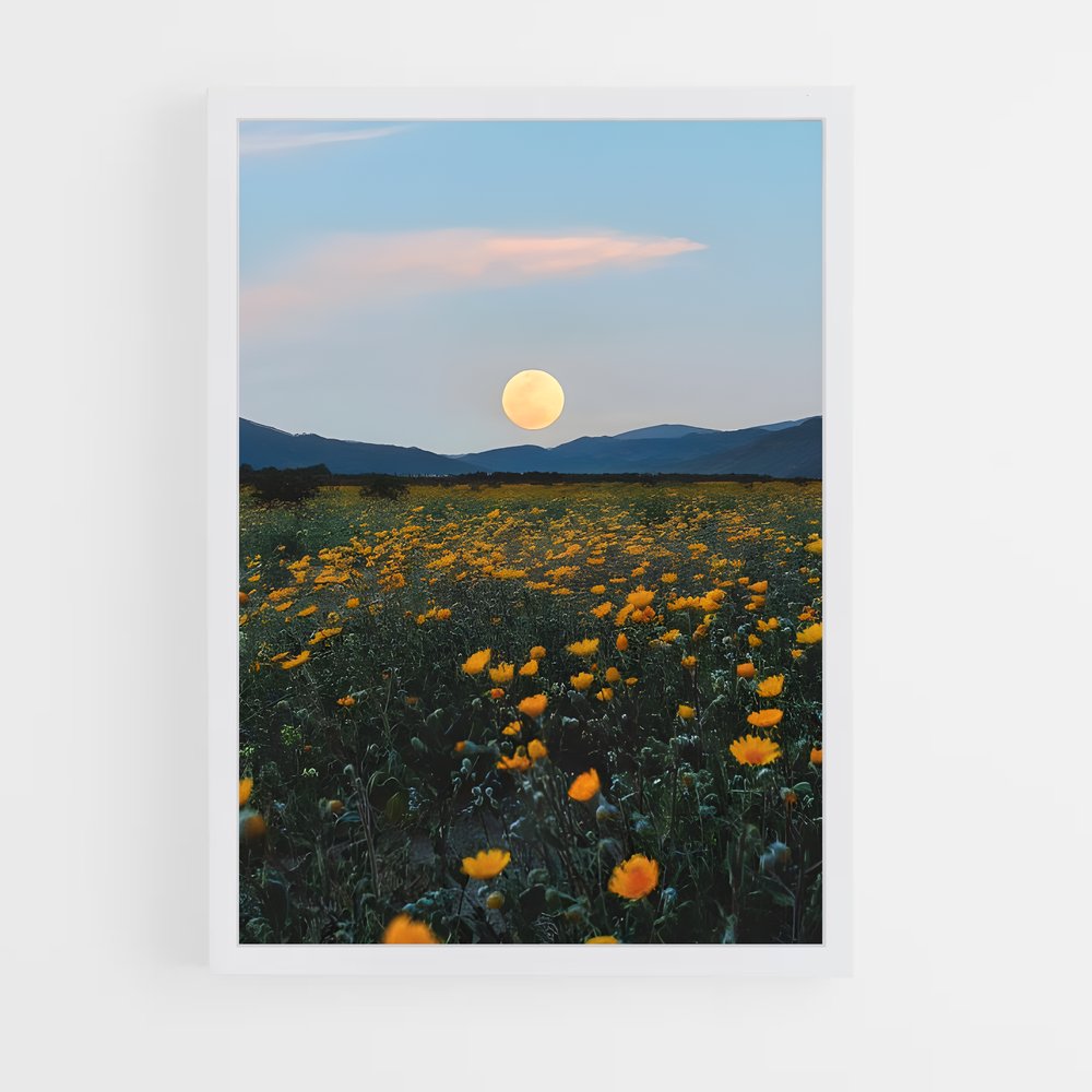 Poster Nuit Florale – affiche Système solaire (vue 3)