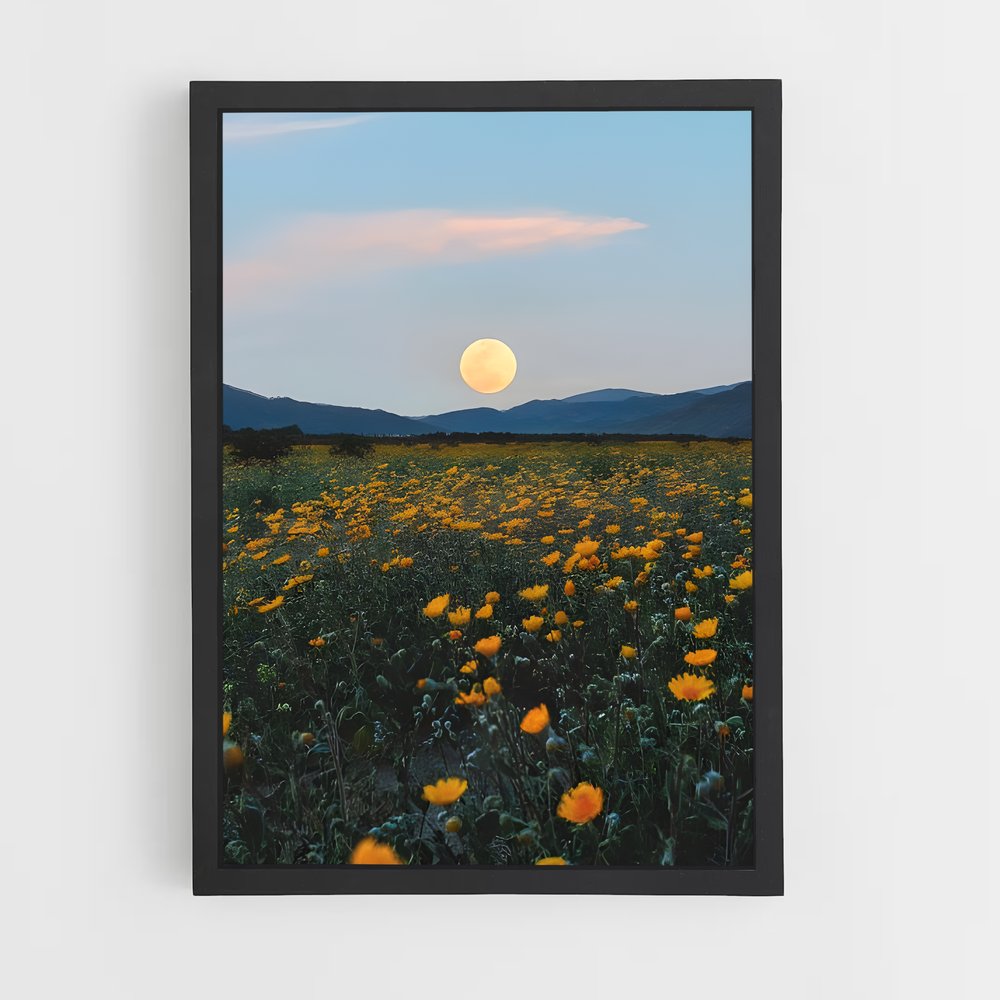 Poster Nuit Florale – affiche Système solaire (vue 2)