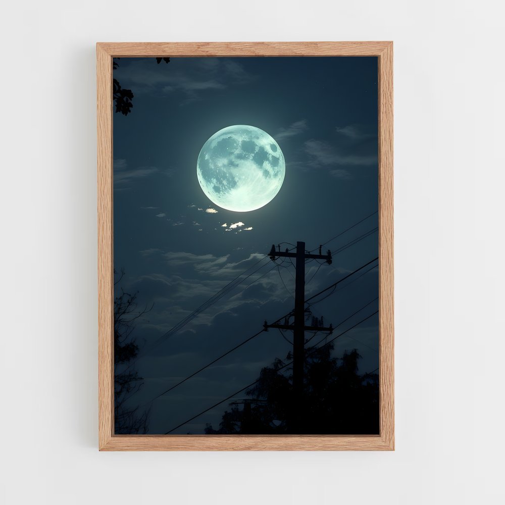 Poster Lune Électrique – affiche Système solaire (vue 4)