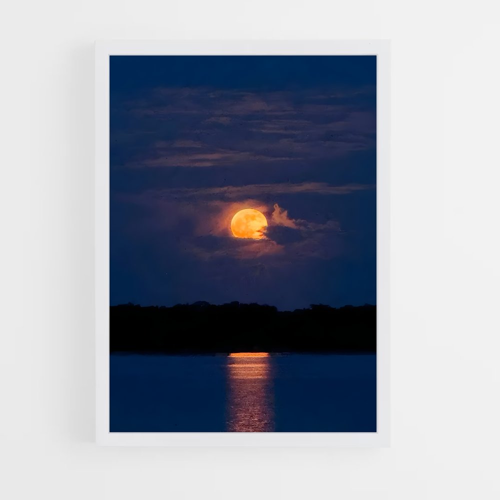Poster Lune Radieuse – affiche Système solaire (vue 3)