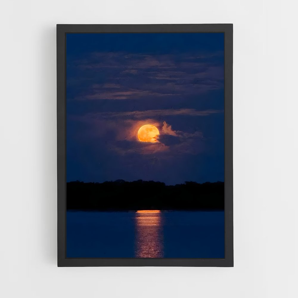 Poster Lune Radieuse – affiche Système solaire (vue 2)