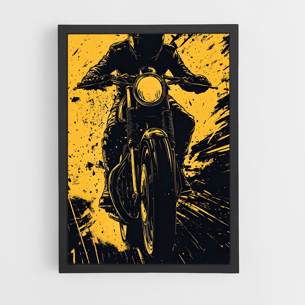 Poster Moto Jaune Passion (vue 2)