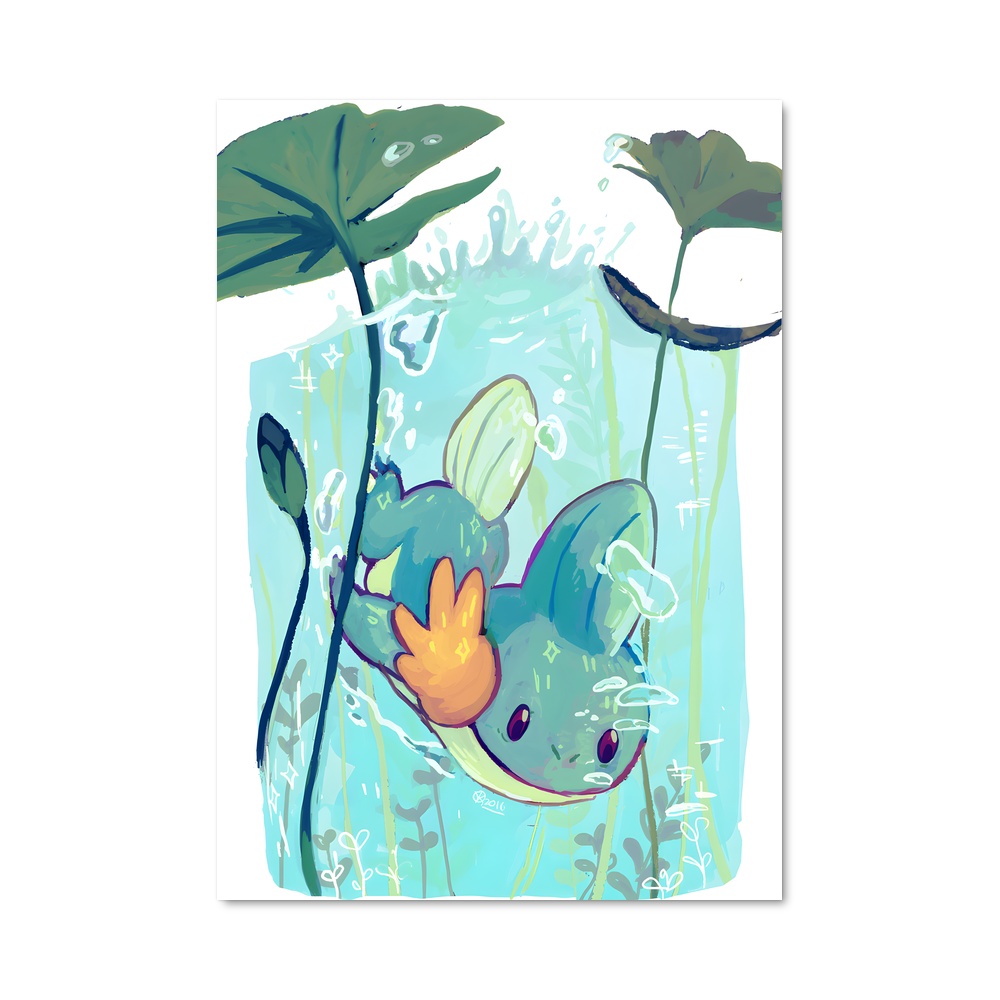 Poster Nageur des Rivières – affiche Pokemon